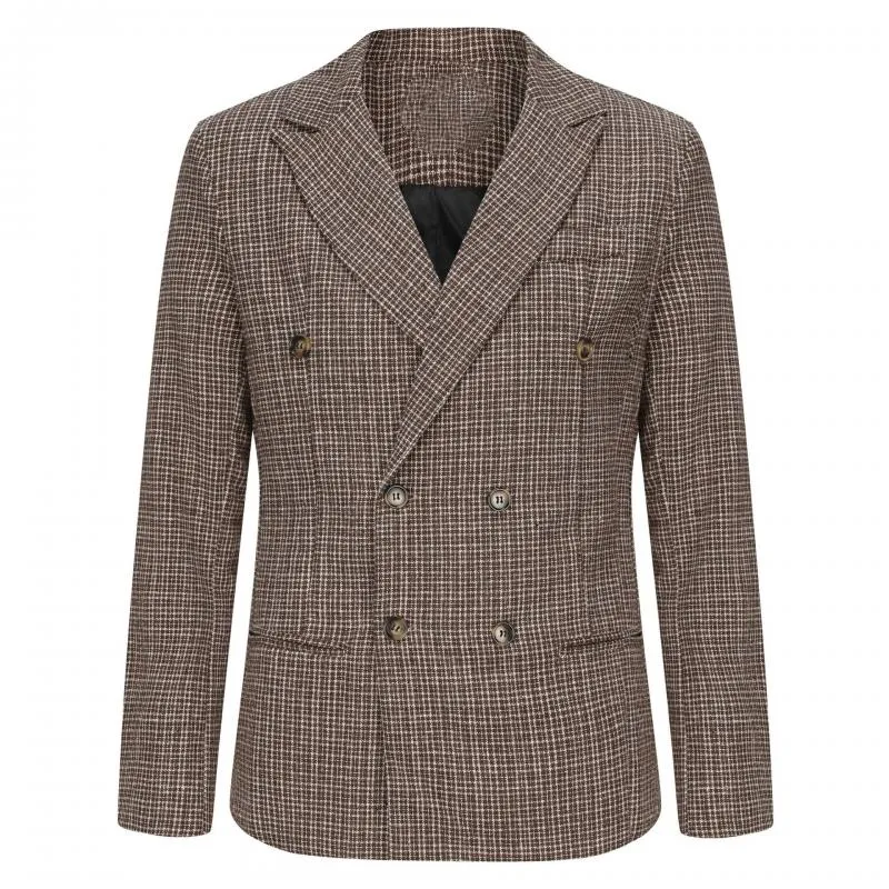 Men's Classic Vintage Double Breasted Check Blazer 10085887K sold by Manly product image thumbnail 3