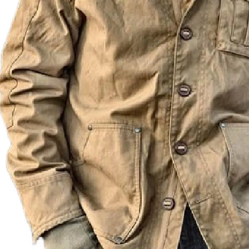 Men's Casual Canvas Lapel Jacket 06213136F sold by Manly product image thumbnail 3