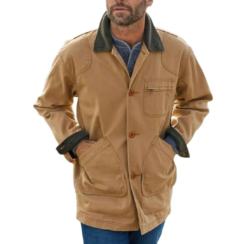 Men's Vintage Classic Canvas Lapel Jacket 35735258F sold by Manly