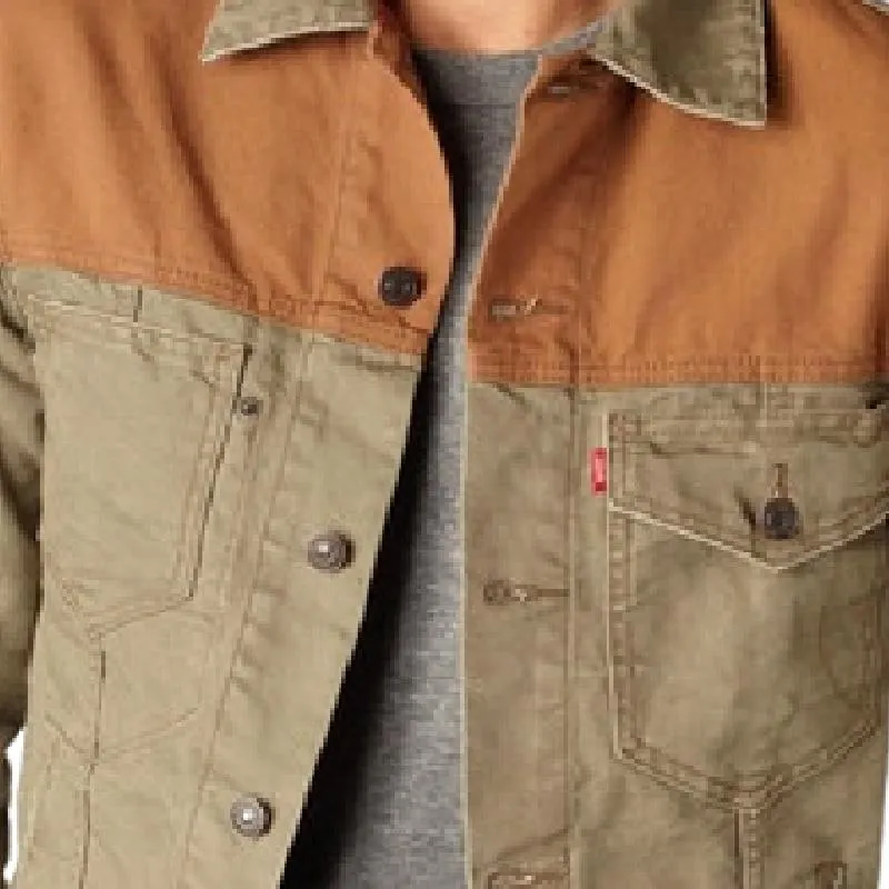 Men's Classic Lapel Denim Patchwork Jacket 04638716F sold by Manly product image thumbnail 4