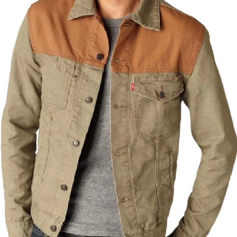 Men's Classic Lapel Denim Patchwork Jacket 04638716F sold by Manly product image thumbnail 3