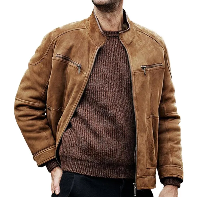 Men's Vintage Khaki Suede Jacket 33699082U sold by Manly
