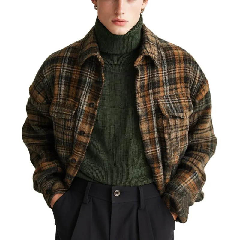 Men's Vintage Check Button Jacket 03755207U sold by Manly