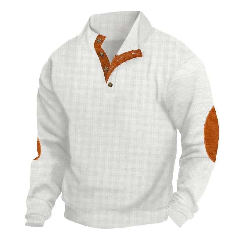 Men's Outdoor Casual Stand Collar Waffle Sweatshirt 48501658X sold by Manly product image thumbnail 2