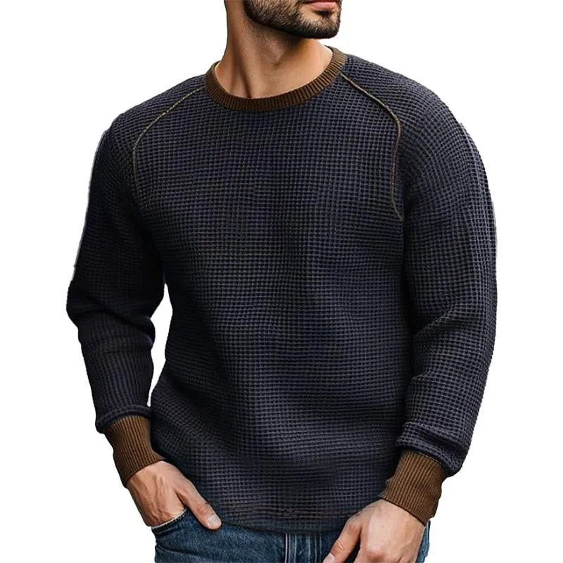 Men's Casual Waffle Crew Neck Sweatshirt 64444853X sold by Manly