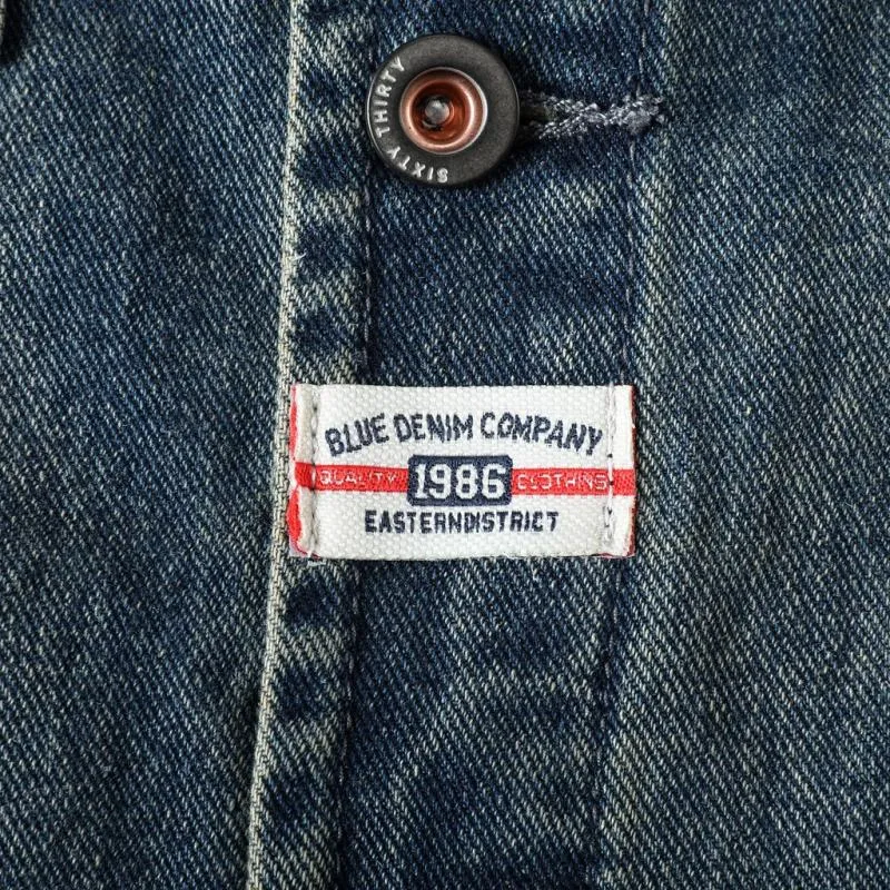 Men's Motorcycle Vintage Embroidered Denim Jacket 59243392Y sold by Manly product image thumbnail 4