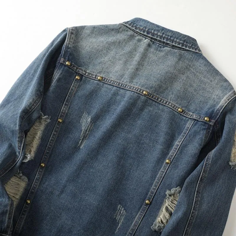 Men's Vintage Ripped Denim Jacket 47230882Y sold by Manly product image thumbnail 4