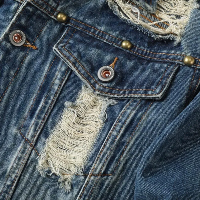 Men's Vintage Ripped Denim Jacket 47230882Y sold by Manly product image thumbnail 3