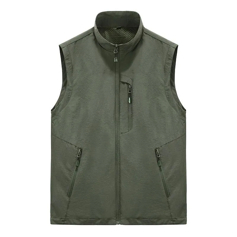 Men's Casual Outdoor Quick-drying Stand Collar Vest 85306716F sold by Manly product image thumbnail 4