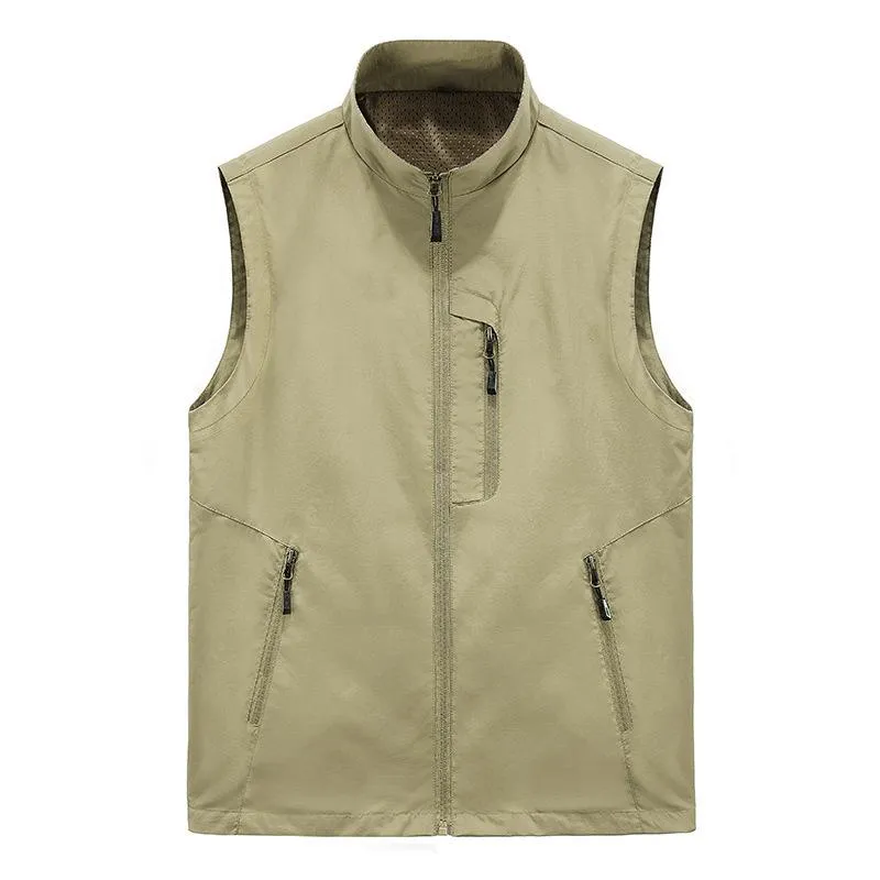 Men's Casual Outdoor Quick-drying Stand Collar Vest 85306716F sold by Manly product image thumbnail 3
