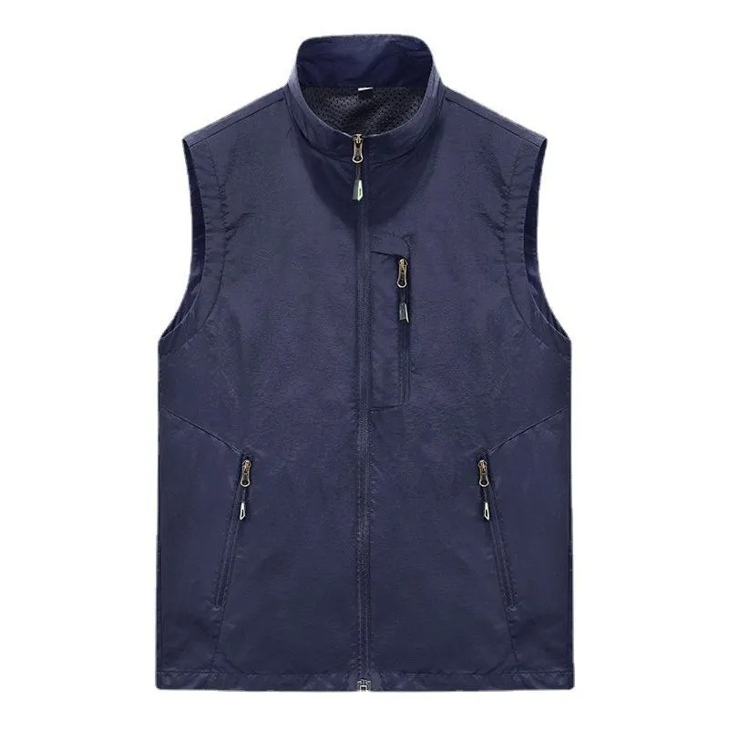 Men's Casual Outdoor Quick-drying Stand Collar Vest 85306716F sold by Manly product image thumbnail 2