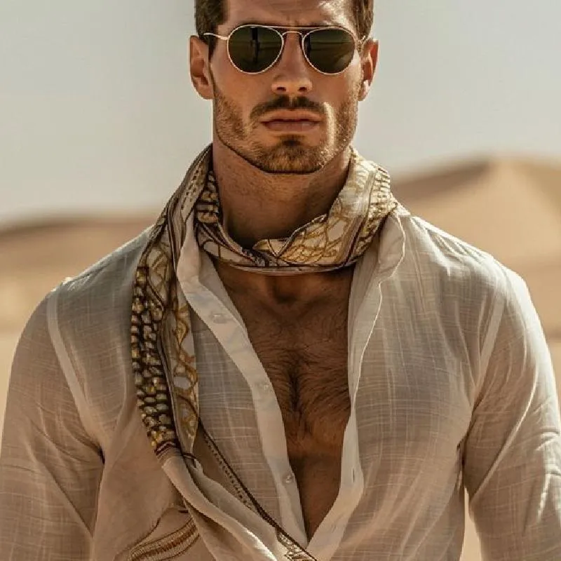 Men's Classic Casual Cotton and Linen Long Sleeve Shirt 36267251K sold by Manly product image thumbnail 3