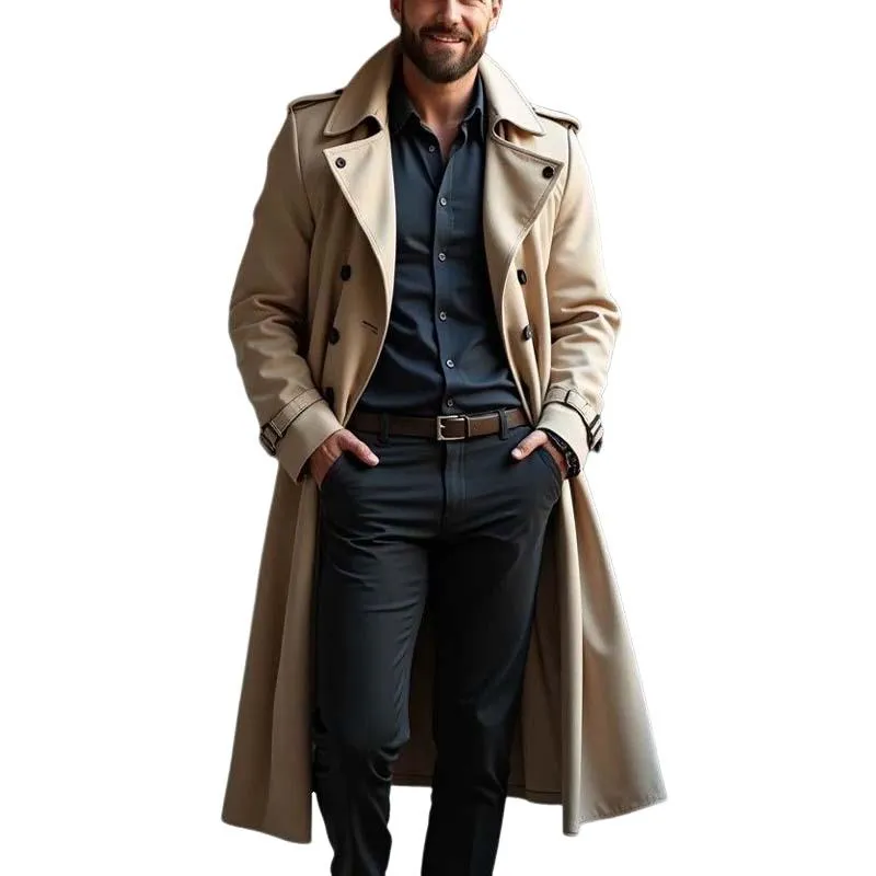 Men's Classic Vintage Double Breasted Multi-Length Knee-Length Trench Coat 36702782K sold by Manly
