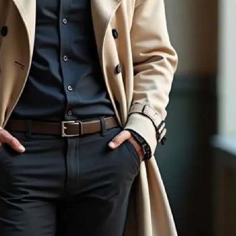 Men's Classic Vintage Double Breasted Multi-Length Knee-Length Trench Coat 36702782K sold by Manly product image thumbnail 4