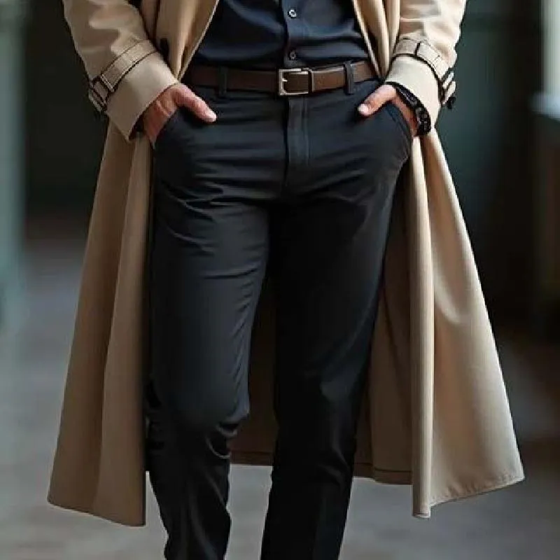 Men's Classic Vintage Double Breasted Multi-Length Knee-Length Trench Coat 36702782K sold by Manly product image thumbnail 3