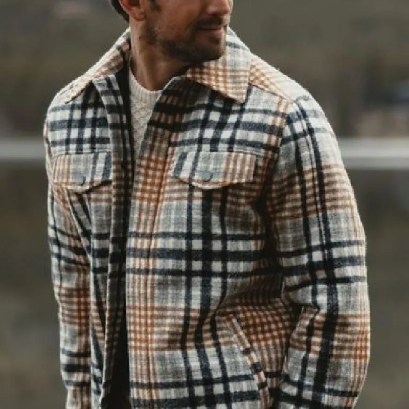 Men's Classic Retro Casual Lapel Multi-Check Coat 69657728K sold by Manly product image thumbnail 3