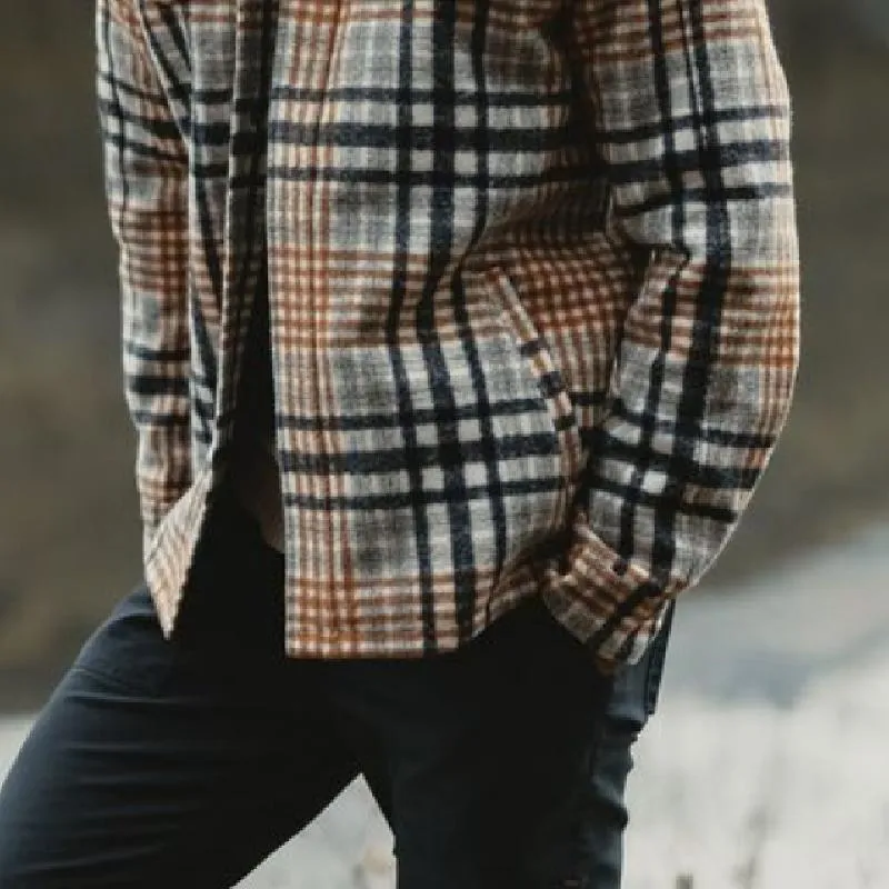 Men's Classic Retro Casual Lapel Multi-Check Coat 69657728K sold by Manly product image thumbnail 4