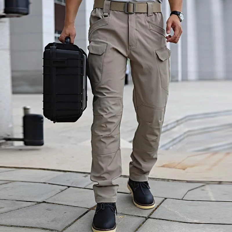 Men's Solid Color Outdoor Multi-pocket Cargo Pants 99144343Z sold by Manly product image thumbnail 3