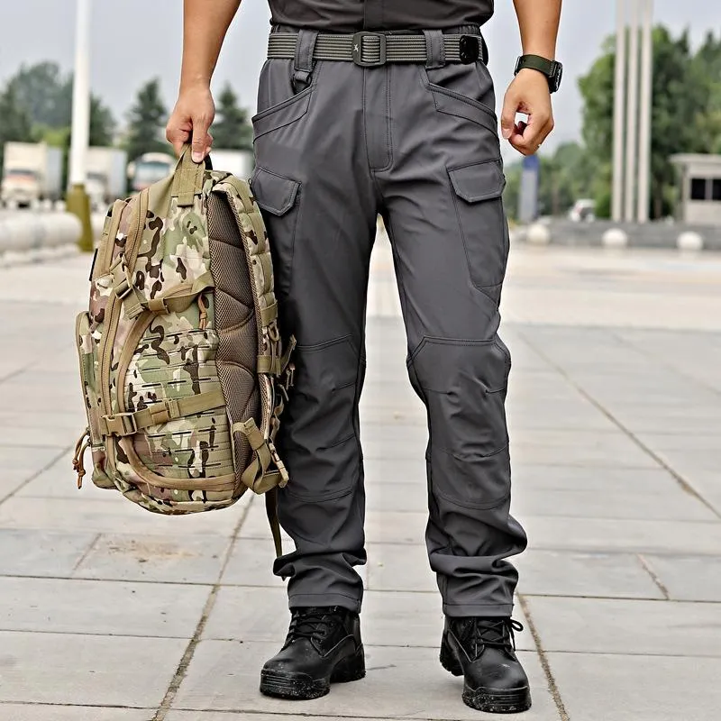 Men's Solid Color Outdoor Multi-pocket Cargo Pants 99144343Z sold by Manly product image thumbnail 4