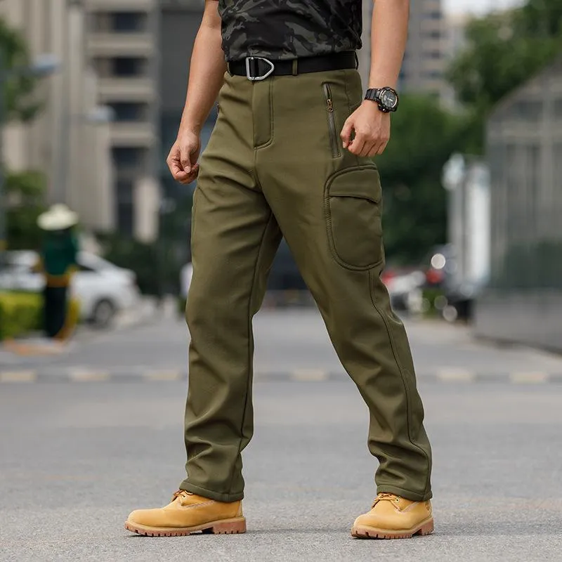 Men's Solid Color Outdoor Multi-pocket Cargo Pants 28121540Z sold by Manly product image thumbnail 3
