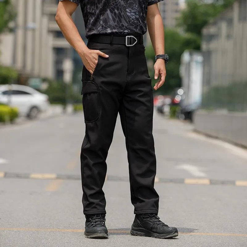 Men's Solid Color Outdoor Multi-pocket Cargo Pants 28121540Z sold by Manly product image thumbnail 4