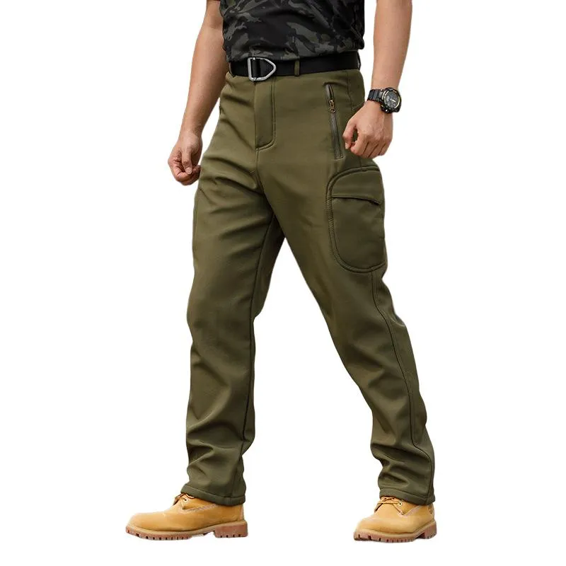 Men's Solid Color Outdoor Multi-pocket Cargo Pants 28121540Z sold by Manly