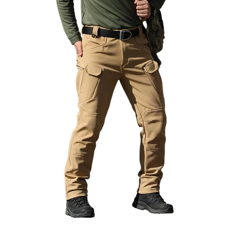 Men's Solid Color Outdoor Multi-pocket Cargo Pants 27498032Z sold by Manly