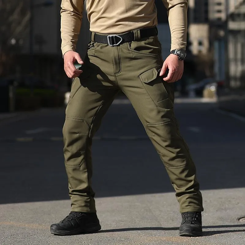 Men's Solid Color Outdoor Multi-pocket Cargo Pants 27498032Z sold by Manly product image thumbnail 3