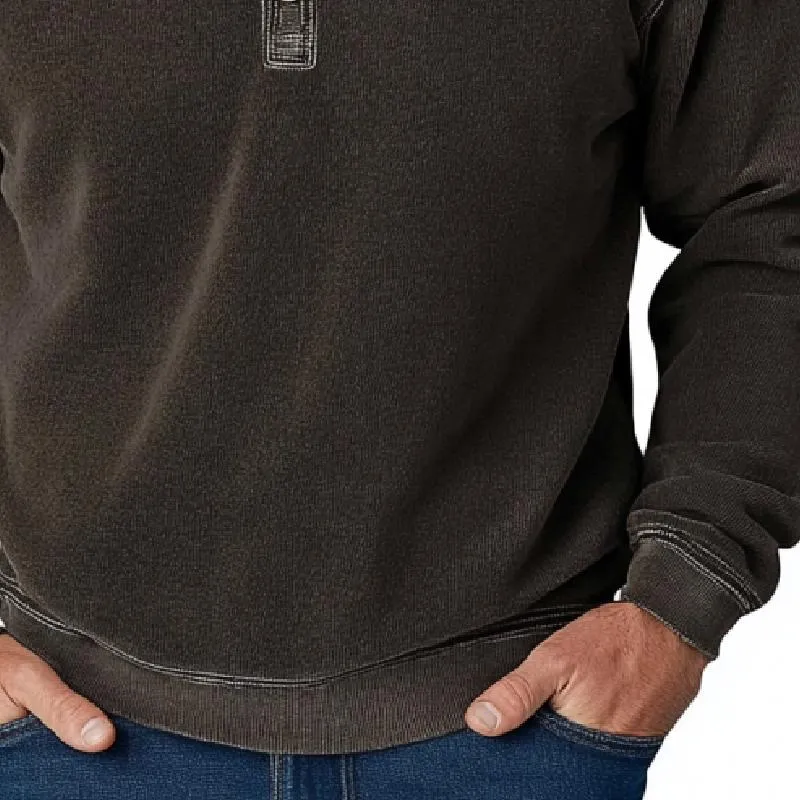 Men's Retro Half-Zip Lapel Raglan Sleeve Sweatshirt 56127560Y sold by Manly product image thumbnail 3