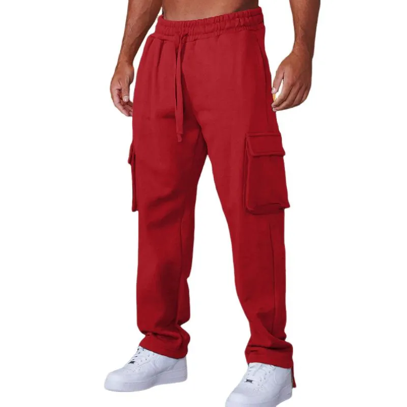 Men's Classic Casual Velvet Thickened Drawstring Pants 13885386K sold by Manly