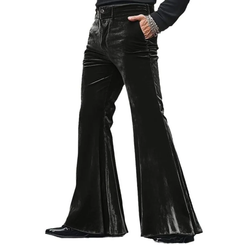 Men's Vintage Solid Velvet Pants Comfortable Flared Pants 82248259M sold by Manly