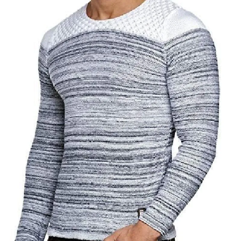 Men's Casual Crew Neck Striped Knitted Sweater 43751787F sold by Manly product image thumbnail 2