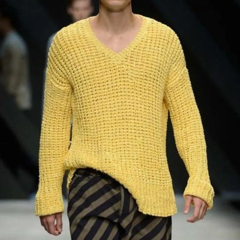 Men's Casual Comfortable V-Neck Long Sleeve Knitted Sweater 81735634K sold by Manly product image thumbnail 2