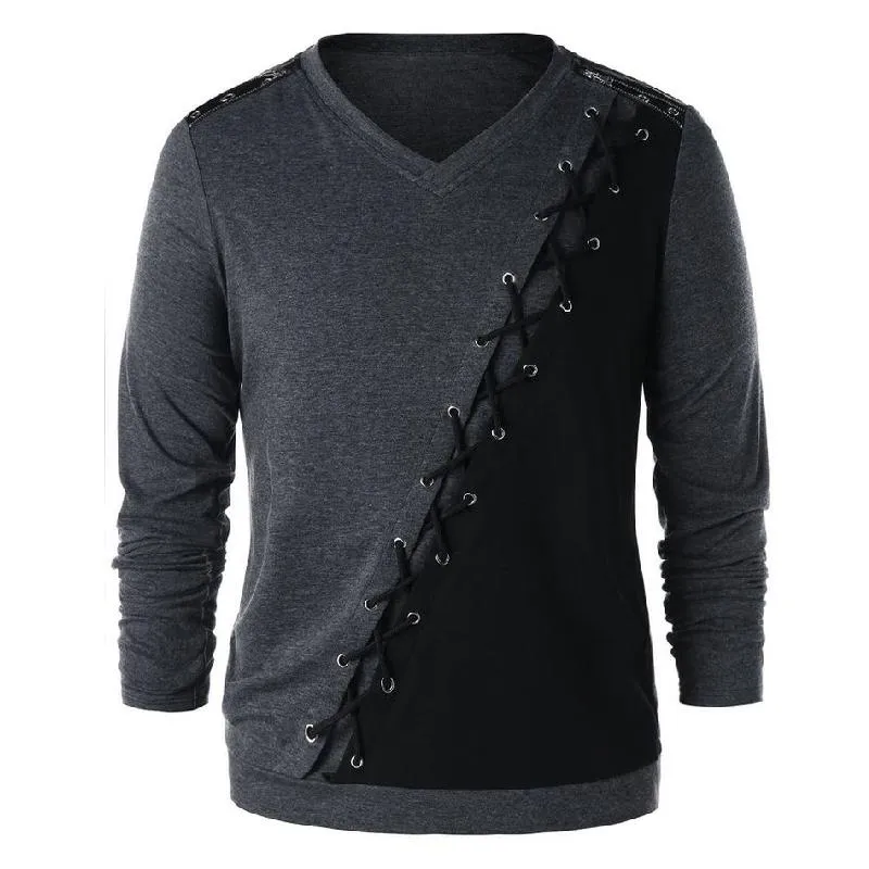 Men's Casual Fashion V-neck Sweatshirt 20446299F sold by Manly