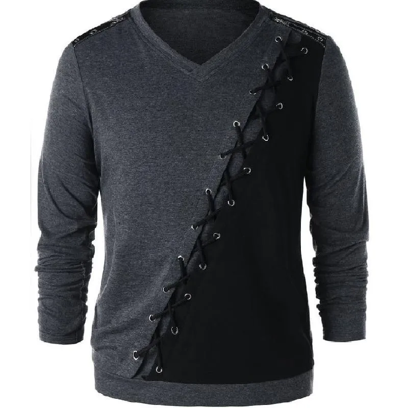 Men's Casual Fashion V-neck Sweatshirt 20446299F sold by Manly product image thumbnail 2