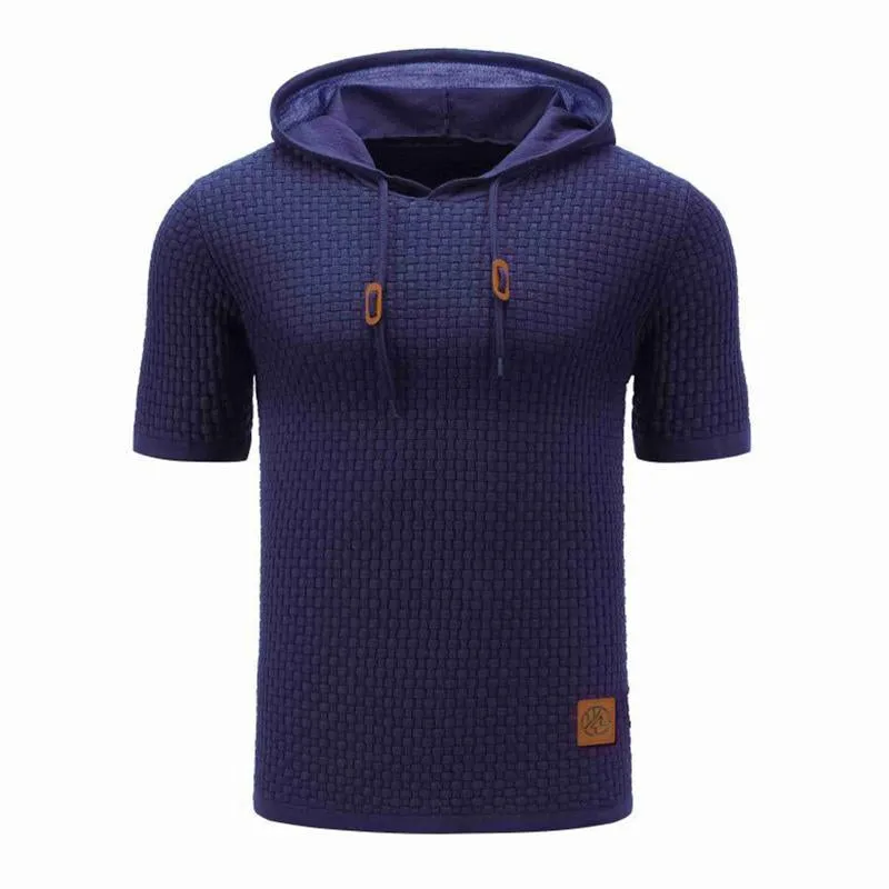 Men's Casual Knit Slim Fit Short Sleeve Hoodie 78659696M sold by Manly product image thumbnail 5