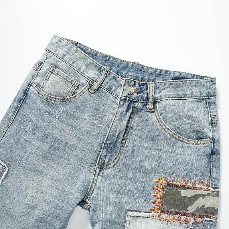 Men's Patchwork Embroidered Jeans 86112741Y sold by Manly product image thumbnail 3