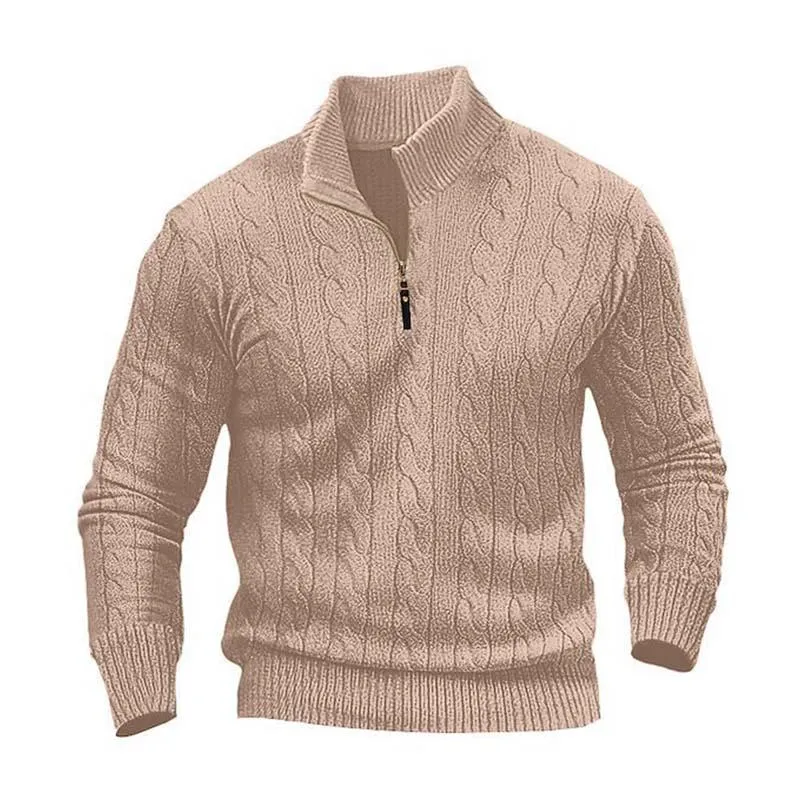 Men's Classic Casual Zip-Up Stand Collar Sweater 13752253K sold by Manly product image thumbnail 2