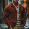 Men's Classic Warm Lapel Corduroy Jacket 39225098F sold by Manly