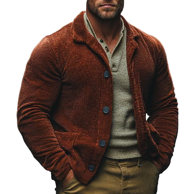 Men's Classic Warm Lapel Corduroy Jacket 39225098F sold by Manly