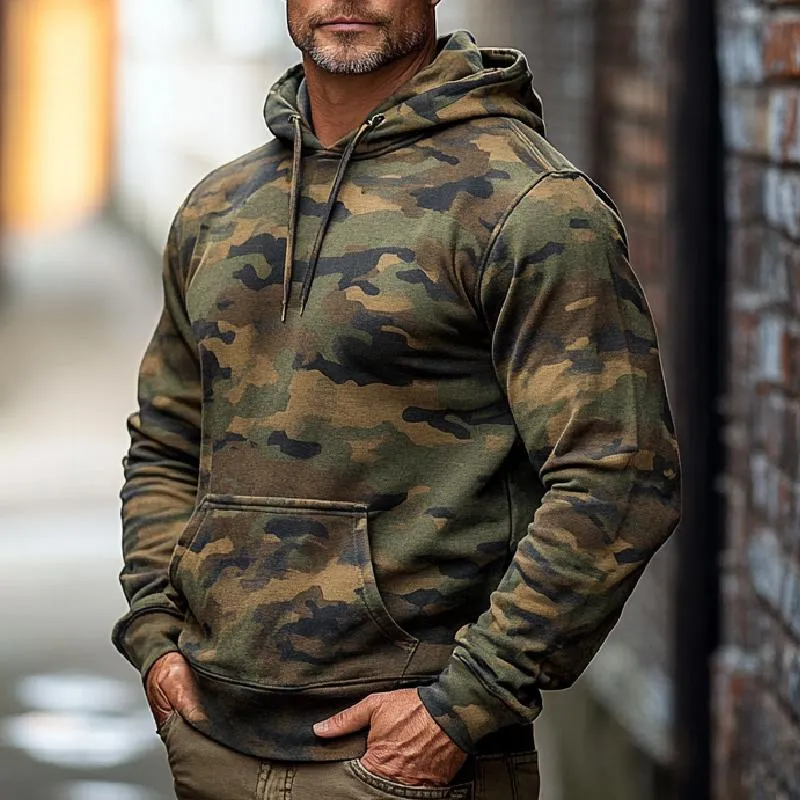 Men's Classic Camouflage Digital Print Hoodie 39162756F sold by Manly product image thumbnail 2