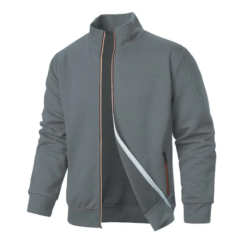 Men's Zipper Stand Collar Jacquard Jacket 64668785X sold by Manly product image thumbnail 2