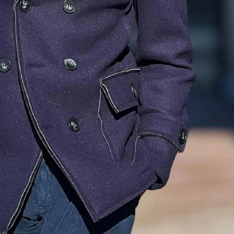 Men's Retro Casual Solid Color Stitching Hooded Jacket 25156696TO sold by Manly product image thumbnail 3