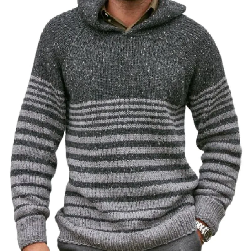 Men's Casual Striped Hooded Sweater 49515151F sold by Manly product image thumbnail 2