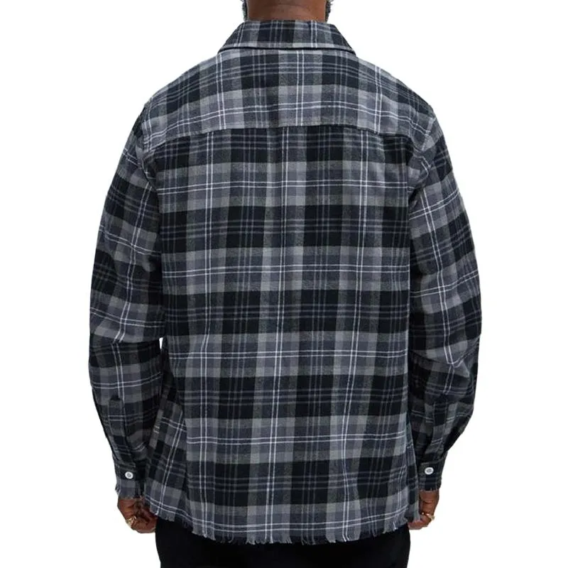 Men's Classic Plaid Patchwork Long Sleeve Shirt 12349567F sold by Manly product image thumbnail 2