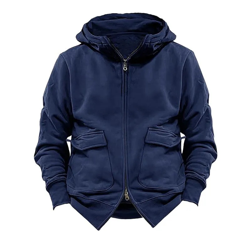 Men's Loose Plush Warm Hooded Sweatshirt Jacket 13788739Y sold by Manly product image thumbnail 4