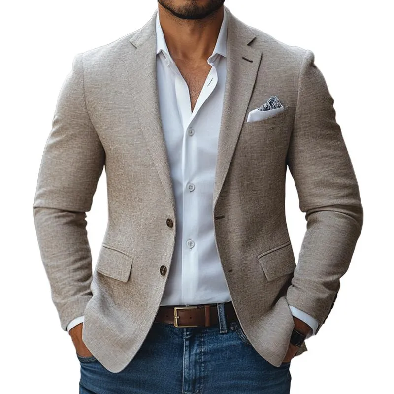 Men's Fashion Slim Notch Lapel Two Buttons Casual Blazer 05000270Z sold by Manly