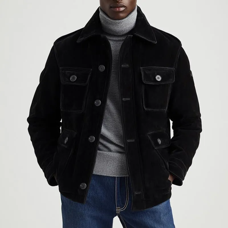 Men's Vintage Black Velvet Button Jacket 26609984U sold by Manly product image thumbnail 2