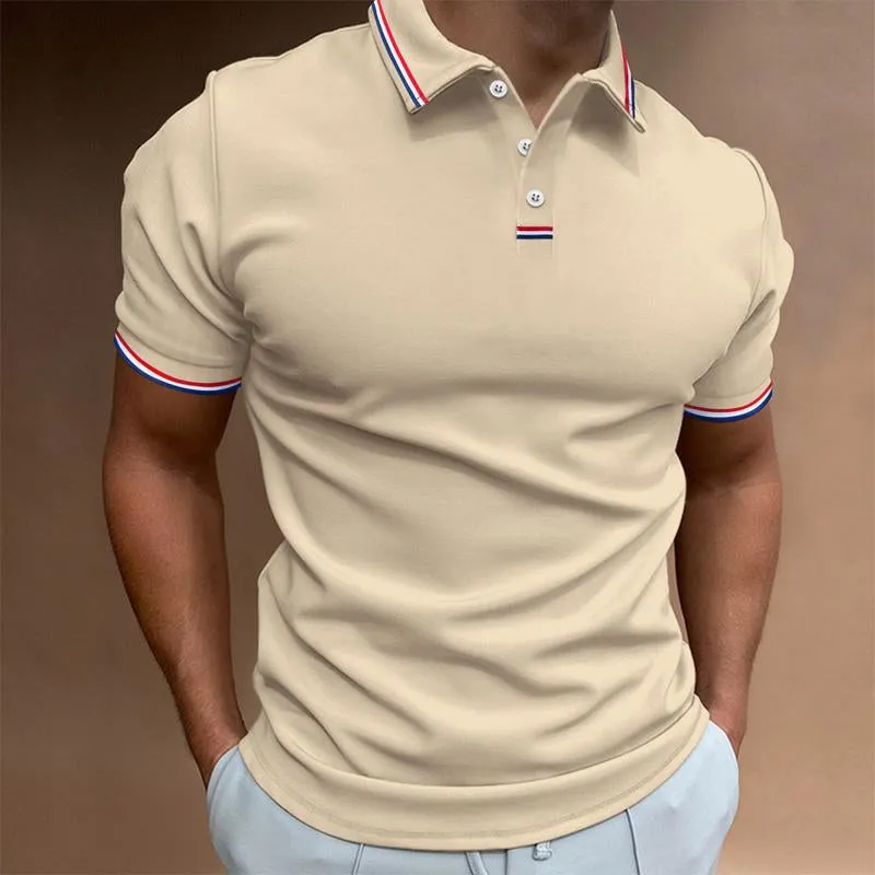 Men's Solid Color Lapel Short-sleeved POLO Shirt 49812648U sold by Manly product image thumbnail 5