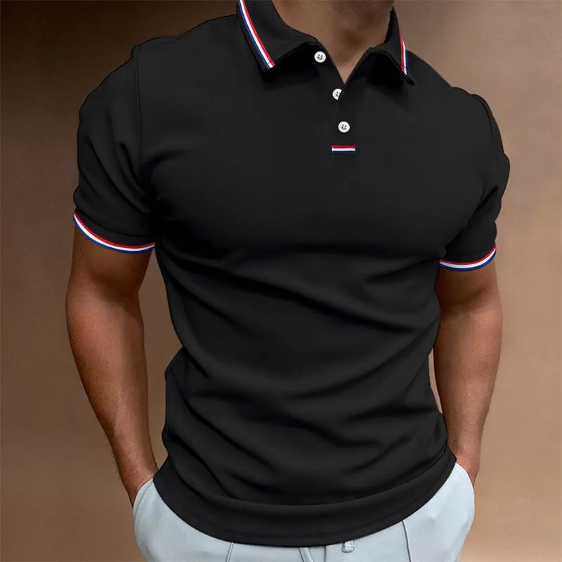 Men's Solid Color Lapel Short-sleeved POLO Shirt 49812648U sold by Manly product image thumbnail 4